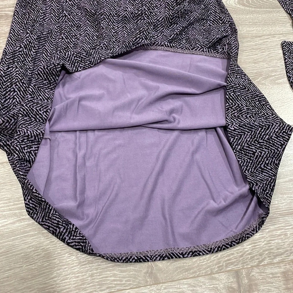 Talbots Petites Faux Wrap 3/4 Sleeve Dress Black Purple P - Picture 16 of 16